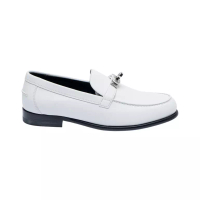 Hermes Destin Calfskin Leather Loafers White/Black Phw