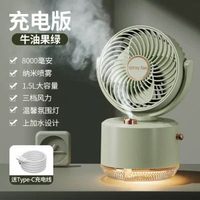 新款【】風扇usb小風扇桌面風扇可摺疊噴霧加溼風扇