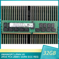 1Pcs For SK Hynix RAM HMA84GR7JJR4N-VK 32G 32GB 2RX4 PC4-2666V DDR4 ECC REG Memory 2666 DDR4