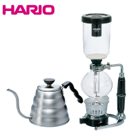 組合商品 HARIO虹吸式咖啡壺TCA-3一組+不鏽鋼細口壺1.2L