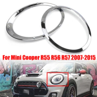 For BMW Mini Cooper R55 R56 R57 2007-2015 Car Left Right Front Headlights Eyebrow Ring Cover Trim Replacement Exterior Parts