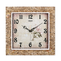 麗盛大號歐式復古靜音壁掛鐘客廳時鐘簡約掛表方形鐘表創意石英鐘