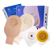 5/10Pcs Colostomy Bags Stoma Pouch Bags One-piece Open Ostomy Bags Skin Color No Need Clip Translucent Colostomy Bag
