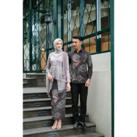 Kaluna Kebaya Couple Modern | Kebaya Wisuda Lamaran Tunangan Kutu Baru Terbaru Ivory | Kebaya Couple