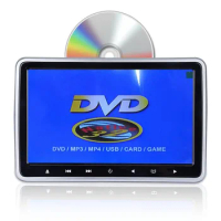10.1 Inch Car Headrest Monitor DVD Video Player 1024x600 Car DVD Headrest Monitor Support Game Remote Control HDMI IR AV FM USB