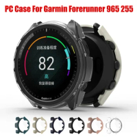 Hard Edge PC Case For Garmin Forerunner 955 255 Full Screen Protector Smart Watch Protective Cover For Forerunner 965 265 Glass