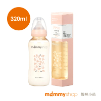 【mammyshop 媽咪小站】母感體驗2.0-PPSU標準口徑奶瓶320ml(朵朵藍 / 杏桃粉)