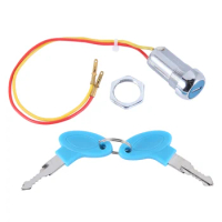 Universal Starting Switch Key Lock Wires Ignition Power Keys Switch for Electric Bike Scooters E-Bike