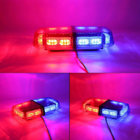 警示燈 超亮雷電爆閃燈汽車紅藍強磁吸頂短排警燈工程車黃色LED開道警示