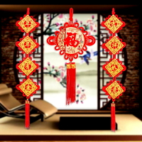 新年春節過年裝飾用品客廳室內掛件掛飾大中國結福字對聯創意布置