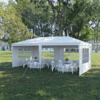 Camping Party Tent 10'x20' Canopy Canopy Outdoor Tents for Wedding Waterproof Outdoor Awnings Shade Garden Supplies Home