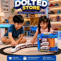 mainan set kereta MRT anak edukatif - mainan kereta nyala