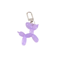 Cute Jelly Balloon Dog Key Chain Pendant Colorful Cartoon Dog Mobile Phone Chain Key Chain Accessories Diy