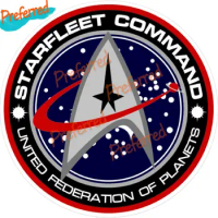 High Quality Star Trek Starfleet Command Sign Circular Cut Vinyl Bumper Sticker Decal