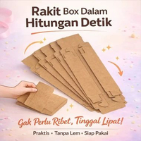 No Brand Kotak Hampers Mika Transparan Box Kado Snack Sekat 1/2/4/8 Putih Kraft Premium 1 SEKAT Puti