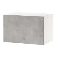 BESTÅ 上牆式收納櫃組合, 白色 kallviken/淺灰色 仿混凝土, 60x42x38 公分