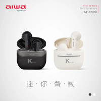 aiwa 日本愛華 真無線電量顯示藍牙耳機AT-X80K(低延遲 ENC 降噪)