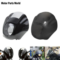 Motorcycle Headlight Fairing Headlamp Quarter Fairing Clear/Smoke For Harley Dyna Street Fat Bob FXD Sportster XL883 XL1200