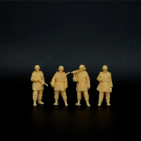 1/72 (German) Winter Attire Standing Posture 4-person Group White Phantom (miniature Soldier)
