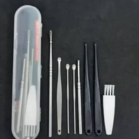 KOREK KUPING 8 IN 1 STAINLESS STEEL / PEMBERSIH TELINGA 8 IN 1 STAINLESS STEEL