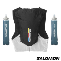 官方直營 Salomon ADV SKIN 12 水袋背包組 黑/白