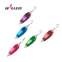 BALLEO Sea Shell Pattern Fishing Metal baits 2.5g/3.5g Horse Mouth Spoon Lure Single Hook Mini Bait For Trout Fishing Tackle
