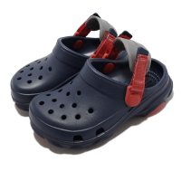 Crocs 涼拖鞋 Classic All-Terrain Clog T 童鞋 小童 深藍 紅 洞洞鞋 卡駱馳 206747410