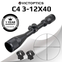 Victoptics C4 3-12x40 SFP Riflescope 1" Monotube 1/4 MOA With Wide FOV&amp;Sunshade For Hunting .223 5.56mm Rifle Scope Airgun