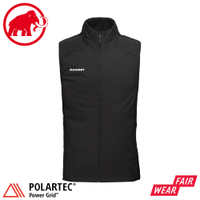 【MAMMUT 長毛象 男 Rime Light 輕量機能化纖立領背心《黑》】1013-03180/保暖背心