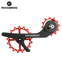 ROCKBROS Bike Carbon Fiber Bike Rear Derailleur 11 Speed Pulleys Jockey Wheel Set for Shimano 9100 9150 R8000 R8050 R7000
