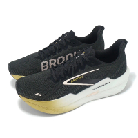 【BROOKS】競速跑鞋 Hyperion Max 2 男鞋 黑 金 厚底 回彈 推進加速象限 運動鞋(1104341D098)