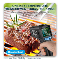 Digital Infrared Thermometer Non-contact Laser Temperature Meters Pyrometer Hygrometer Thermal Imager Light Alarm Thermometers