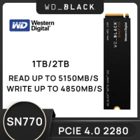 Western Digital SN770 WD Black 500GB 1TB 2TB NVMe M.2 SSD PCIe 4.0 2280 SSD for PS5 Gaming Laptop Computer Mini PC Notebook