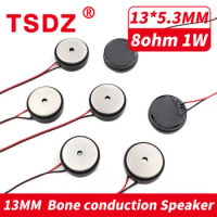 5PCS 13MM Bone Conduction Mini Speaker Multimedia DIY Slim Portable Internal Magnet Loudspeaker 13*5.3MM 8 Ohm 1W For Audio