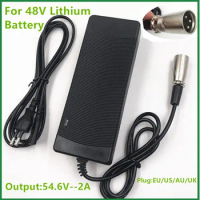 54.6V2A charger 54.6v 2A electric bike lithium battery charger for 48V lithium battery pack XLRM Plug 54.6V2A charger
