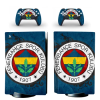 Fenerbahce PS5 Standard Disc Sticker Decal Cover for PlayStation 5 Console and 2 Controllers PS5 Disk Skin Vinyl