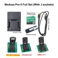 2023 Original Medusa Pro 2 box / Medusa Pro II Box Full Set + ( UFS 153 + UFS 254 + eMMC 4 In 1 Socket Adapter )