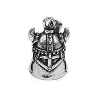 Fashion Viking Helmet Bell Pendant Stainless Steel Jewelry Punk Norse Viking Biker Mens Christmas Gift SWP0617