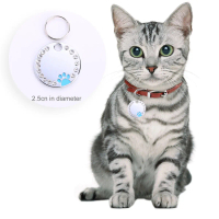 {DLGIFJIE} Free Engraving Personalized Pet Cat Name Tags Customized Dog ID Tag Collar Accessories Na