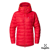 Haglofs 女 Roc Flash Down 羽絨連帽外套 亮紅