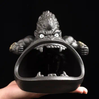 Cute Cartoon Animals Ashtray Creative Hercules Black Matte Ceramics Ashtray Smoking Accessories Office Anti-fly Ashtray