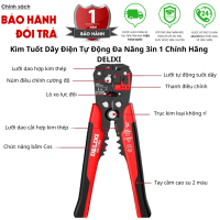 Kìm Tuốt Dây Điện Tự Động Đa Năng 3 Trong 1 Chính Hãng DELIXI- Thép Không Gỉ Cao Cấp, Tuốt Siêu Nhan