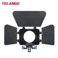 YELANGU Universal Mini Matte Box 3-Blade Protable for Sony for Canon Camera for 15mm Rail Rod Rig Cage Compatible with 85mm Lens