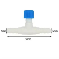 100pcs Keran Valve Selang Aerator Akuarium 3/16" inch Katup Pengontrol Aliran Udara Akuarium Konekto