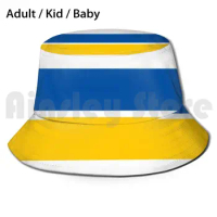 Everton Blue Yellow Bands Sun Hat Foldable UV Protection City Everton Escousers Toffees The Blues