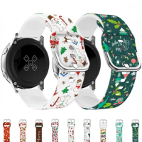 20mm 22mm silicone strap For Samsung Galaxy watch 3 4 5 6 Gear S3 Amazfit GTR/GTS Painted wristband For Huawei watch 4/GT2/3 Pro