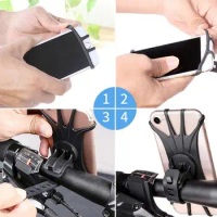 Universal Bicycle Mobile Phone Holder for Mobile Cell Phone GPS Silicone Motorcycle Bike Cycling Handlebar Stand Support Bracket