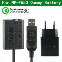 NP FW50 Dummy Battery AC-PW20 FW50 DC COUPLER for Sony NEX 3 5 6 7 C3 F3 SLT-A33 A35 A37 A55 RX10 II III IV ILCE-7SM2 ILCE-7M2