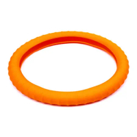 3D 矽膠方向盤套 - 橘