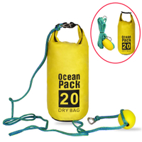 Dock Line With Ocean Pack 2-In-1 Sand Anchor &amp; Waterproof 20L Dry Bag Dock Rope For Kayak, Jet Ski, Rowing, Small Boats